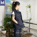 15oz cotton denim jean vest jacket for women